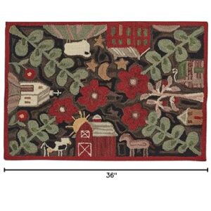 Park Designs Farm Life Hooked Rug 2' x 3'