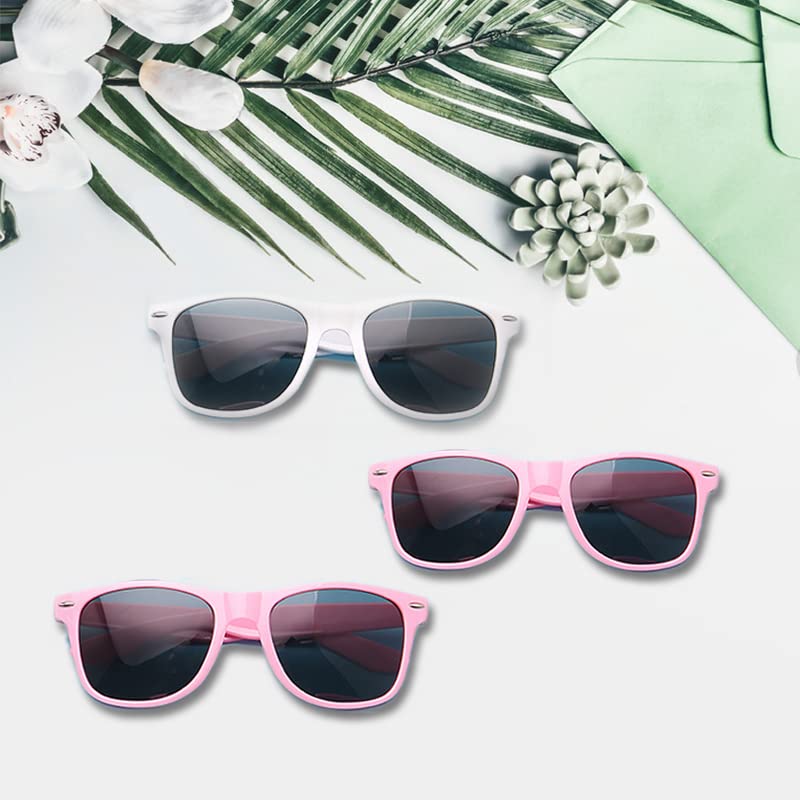 LotsBuyLots Bachelorette Sunglasses Bridal Shower Pink Favors Supplies ,10pcs Bride Tribe Sunglasses Bridesmaid Glasses Gifts, 145MM