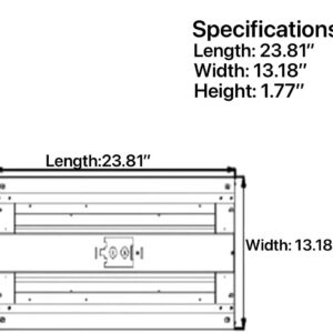 LeadLumens 4Pack 2FT 165W High Bay Light LED, Dimmable 0-10V, 22,275Lm, 120-277v AC, 400w MH Equal, 5000K Daylight Linear Hanging Light for Warehouse Workshop Gyms