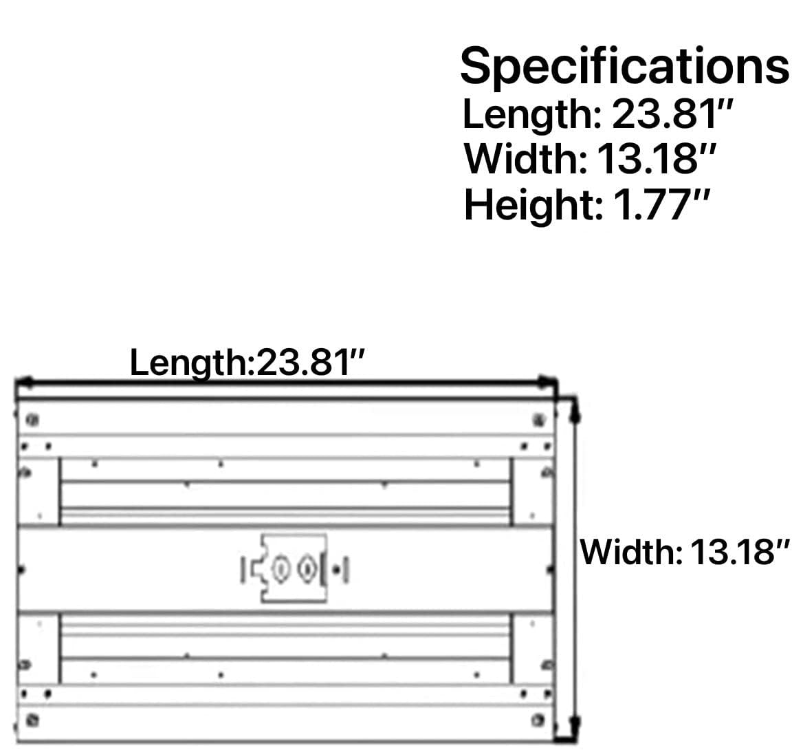 LeadLumens 4Pack 2FT 165W High Bay Light LED, Dimmable 0-10V, 22,275Lm, 120-277v AC, 400w MH Equal, 5000K Daylight Linear Hanging Light for Warehouse Workshop Gyms