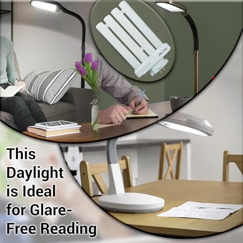 ARSUK 27w Replacement Bulb 4 Pin GX10Q-4 (6500k) Daylight Bulbs Energy Saving Reading Study Desk Office Lamps Lights