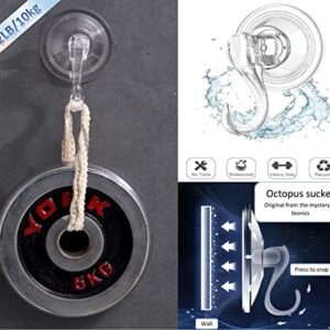 LMI LOVE MORE IDEA Suction Cup Hooks Large Clear Reusable Heavy Duty Hanger Strong Hooks for Bathroom 、Kitchen、Window、Glass and All Smooth Surface Inside and Outside (L-10pack)…