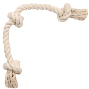 Barida Natural White Cotton Tough Dog Rope Toy – Chew Toys. Non Toxic and Premium Rope Dog Toys. Interactive Dog Rope Toys for Medium Dogs Large Dogs, Dog Toy Rope, Dog Tug of War Toy, Teething