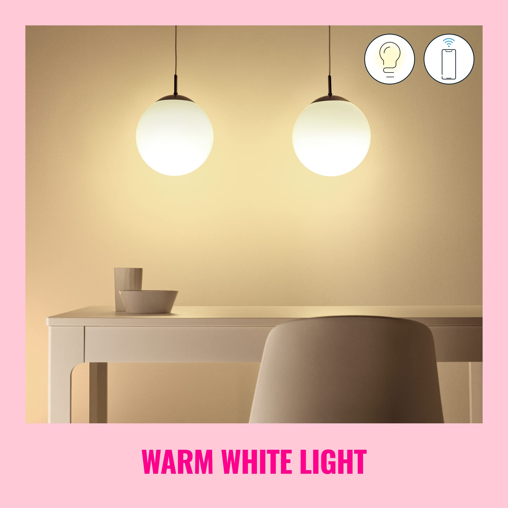 WiZ 100W Eq. (14.5W) A21 Tunable White LED Smart Bulb - Pack of 1 - E26- Indoor - Connects to Your Existing Wi-Fi - Control with Voice or App + Activate with Motion - Matter Compatible