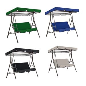 Swing Chair Canopy Replacement, Waterproof Dustproof UV Block Outdoor Swing Canopy Replacement and Cushion Cover, Canopy Top Cover and Chair Seat Cover for Swing Patio Garden