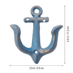 Vintage Rustic Cast Iron Nautical Wall Hooks Coat Hooks Rack, Nautical Anchor Wall Hooks for Home Bathroom Towel Coat Hooks Hanger (Screws Included)