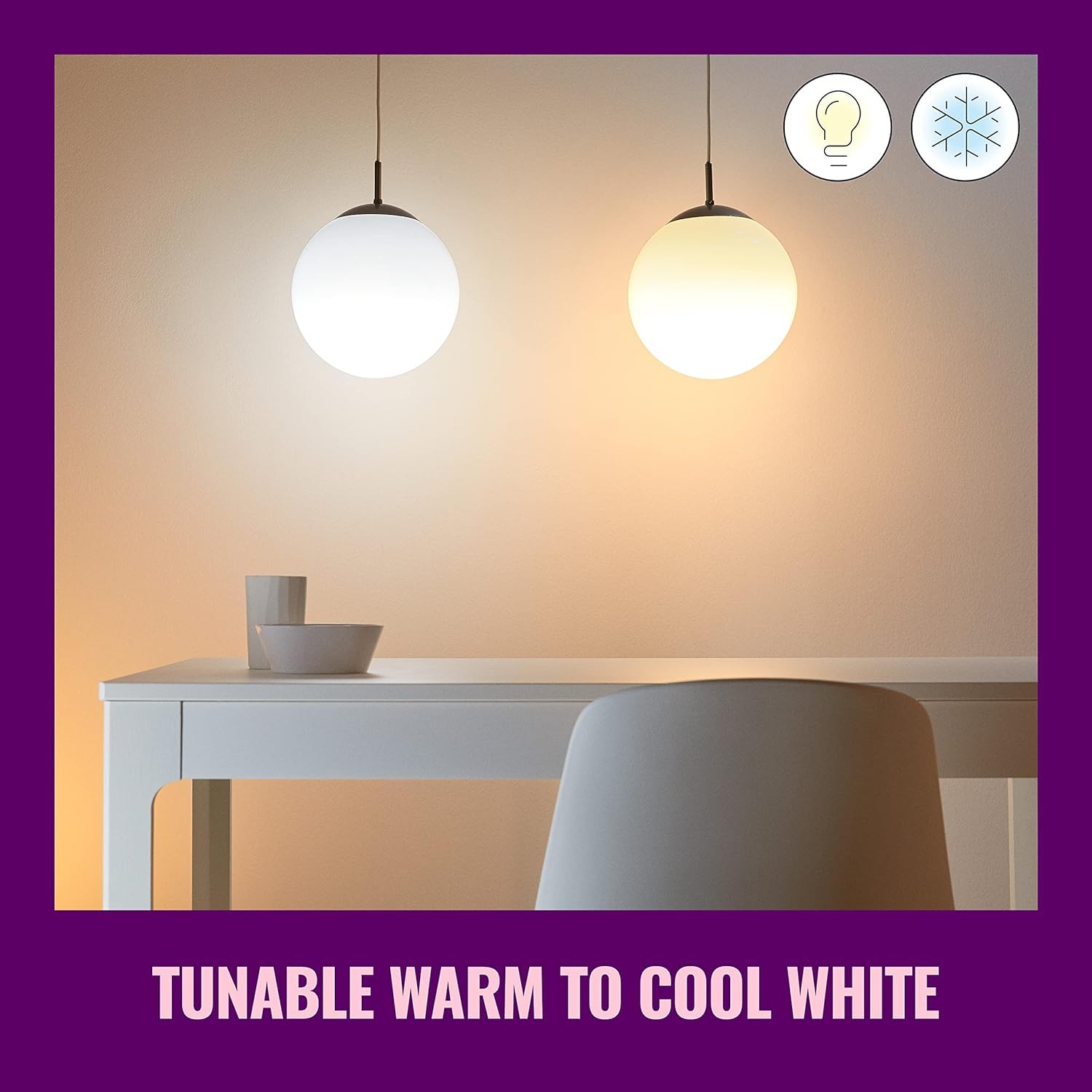 WiZ Clear 40W BA11 Tunable White Filament LED Smart Candle-Shaped Bulb - Pack of 1 - E12- Indoor - Connects to Your Existing Wi-Fi - Control with Voice or App - Matter Compatible