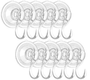 lmi love more idea suction cup hooks large clear reusable heavy duty hanger strong hooks for bathroom 、kitchen、window、glass and all smooth surface inside and outside (l-10pack)…