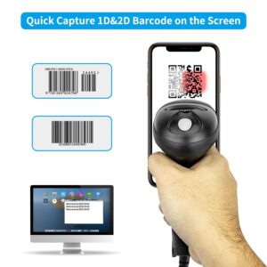 Handheld USB QR Barcode Scanner Reader for Computers, NetumScan Handheld Wired Automatic 1D 2D Image Bar Code Scanners for Mobile Payment, Store, Supermarket, Warehouse