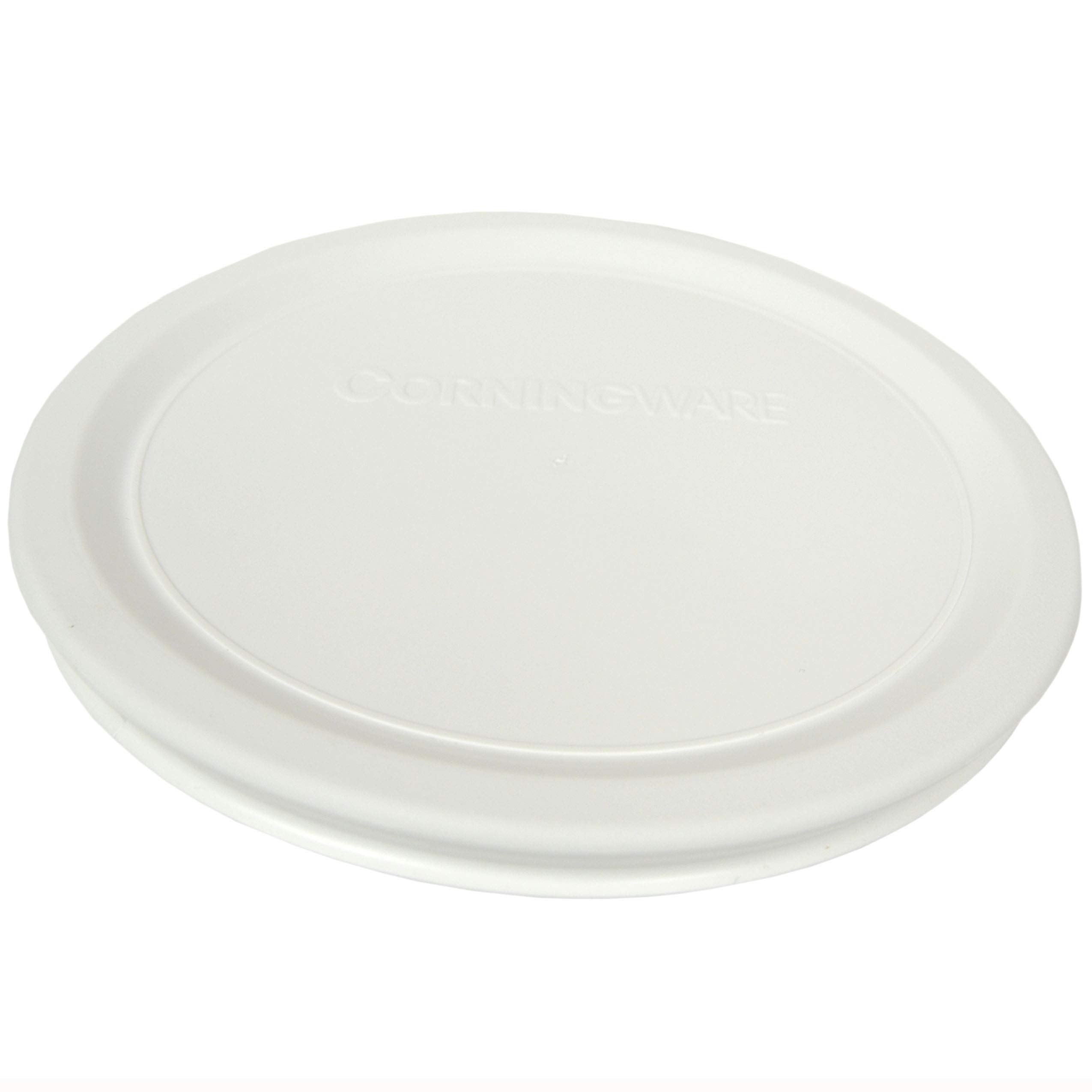 Corningware (2) F-15-PC 15oz French White Lids & (2) F-16 16oz French White Lids