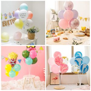 RUBFAC Balloon Stand Kits for 2024 New Year Party Decorations, 12 Sets Balloon Stand Holder for Graduation Baby Shower Gender Reveal Party Decorations, for Bridal Shower Engagement Birthday Wedding