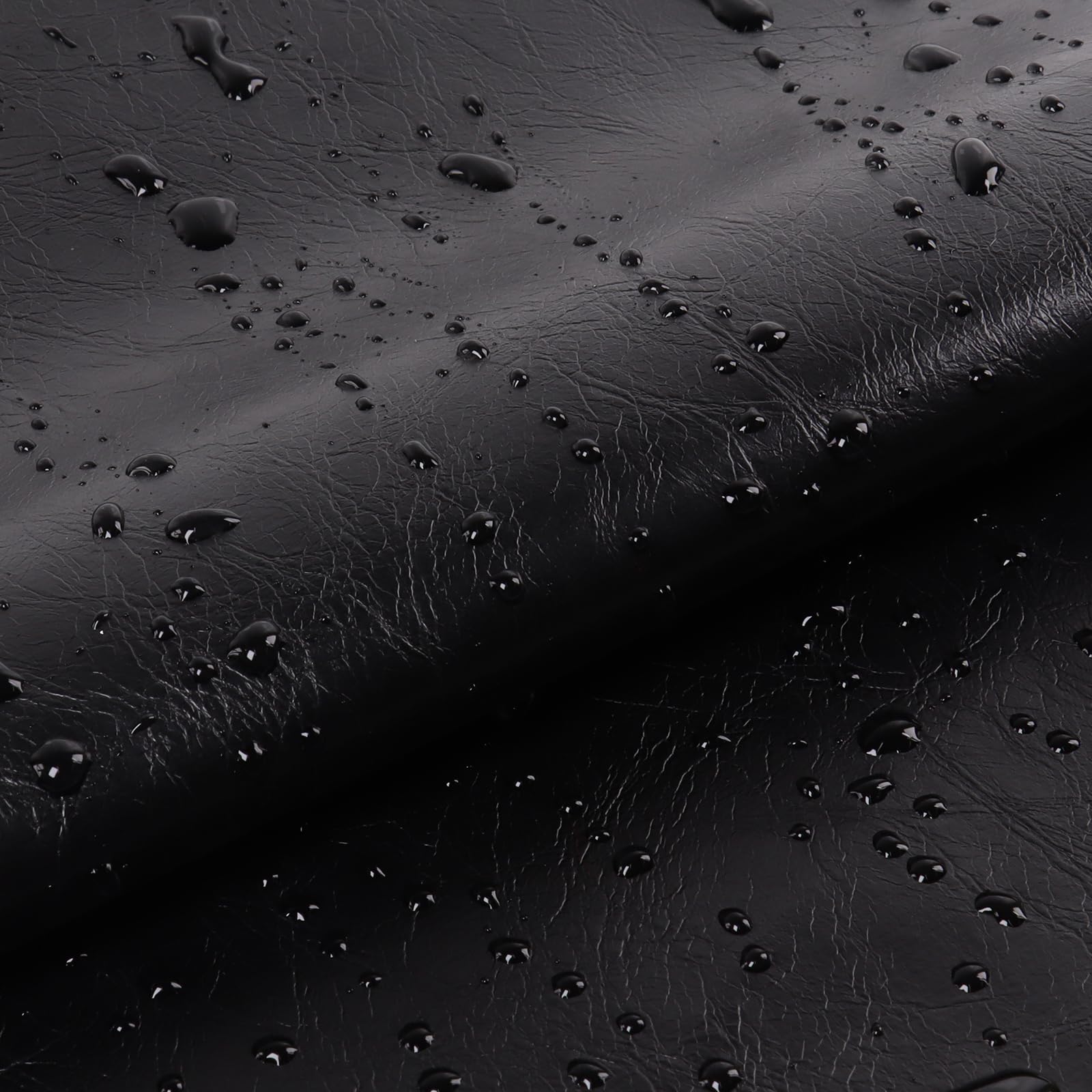 Soft Waterproof PU Faux Leather Fabric,Odorless Marine Synthetic Material,Easy to Clean and Tear Resistant for Cover,Repair,Renovate 1mm (52inchx78inch, Black)