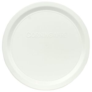 Corningware (2) F-15-PC 15oz French White Lids & (2) F-16 16oz French White Lids