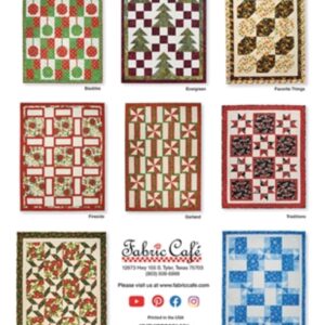 Fabric Cafe Make it Christmas with 3 Yard Quilts, White