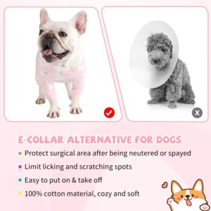 Pawcomon Dog Onesie for After Surgery Recovery Suit Pet Surgical Suit for Female Male Cone E-Collar Alternatives After Spay Abdominal Wounds Protector Dog Anti-Licking Onesie for Small Medium Dogs