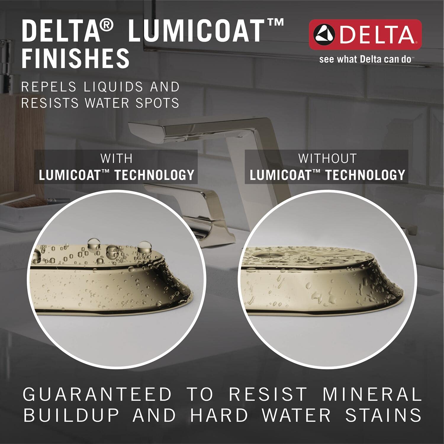 Delta Faucet 643-PN-PR-DST Trillian Lavatory, Lumicoat Polished Nickel