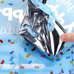 PintreeLand Medium(6.7 * 9.8inch) Happy Birthday Party Favor Bags 40 PCS Plastic Goodies Loot Bags Bulk for Kids Baby Girls & Boys Birthday Return Gift (B Style 40 Packs)