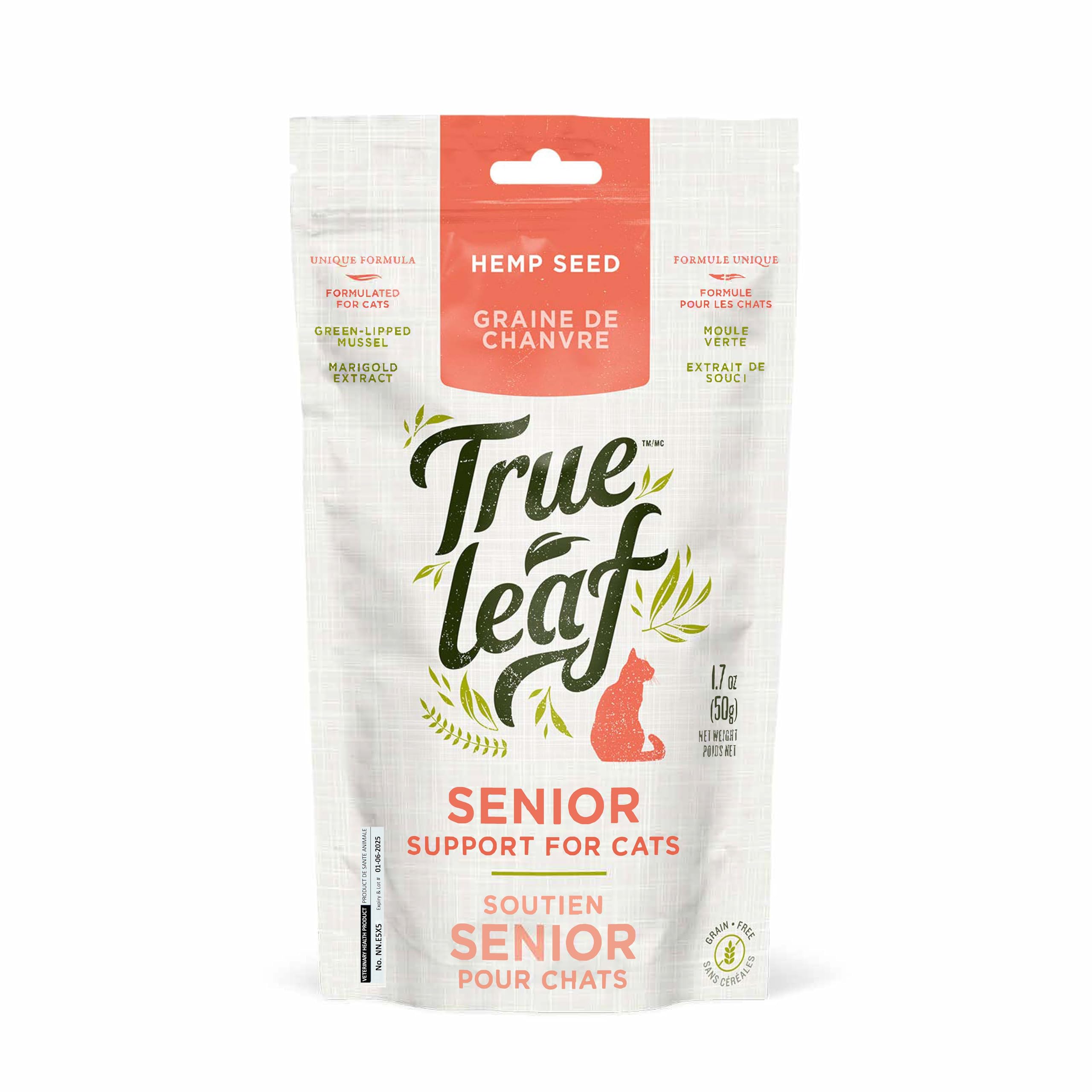 True Leaf Pet Senior Support Chews for Cats, Brown (97702)