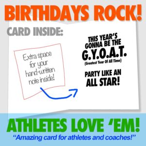 Play Strong Lacrosse Beast Birthday Card 1-Pack (5x7) Lacrosse Sports Birthday Cards Greeting Cards - Awesome for Lacrosse Players, Coaches and Fans Birthdays, Gifts and Parties!