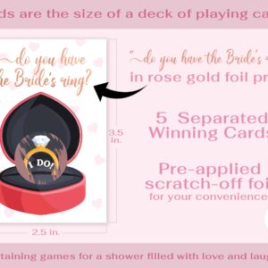 Party Hearty Bridal Shower Games 40 Raffle Cards, Do You Have The Bride’s Ring Funny Emoji Scratch Off Lottery Tickets, 5 Winners, Wedding Shower, Engagement or Bachelorette Party, Rose Gold Foil