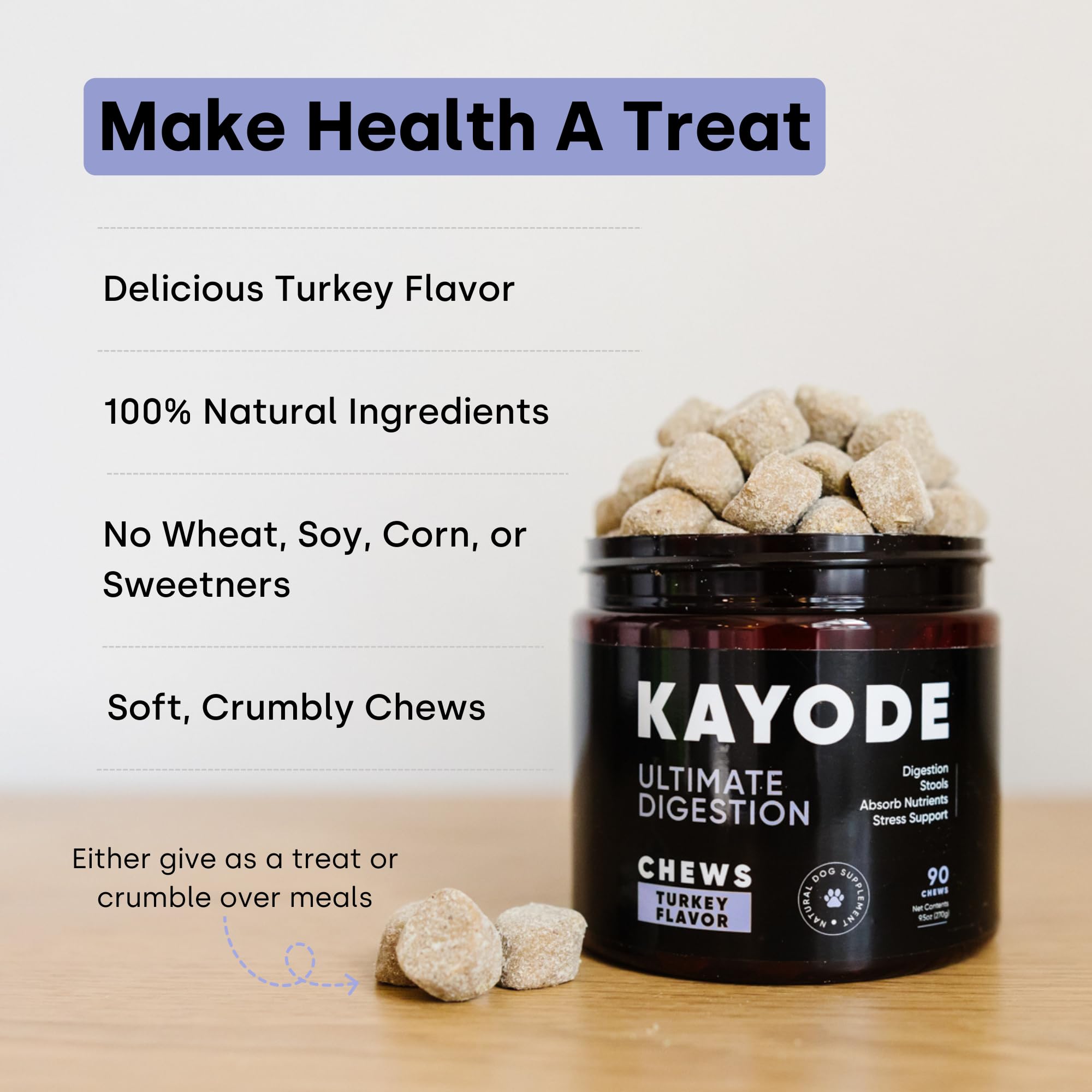 Kayode Ultimate Digestion. Fast Facting Anti Diarrhea for Dogs. Dog Farty Remedy & Dog Gas Relief. Natural Dog Diarrhea Medication Alternative. Pumpkin & Digestive Enzymes for Dogs.