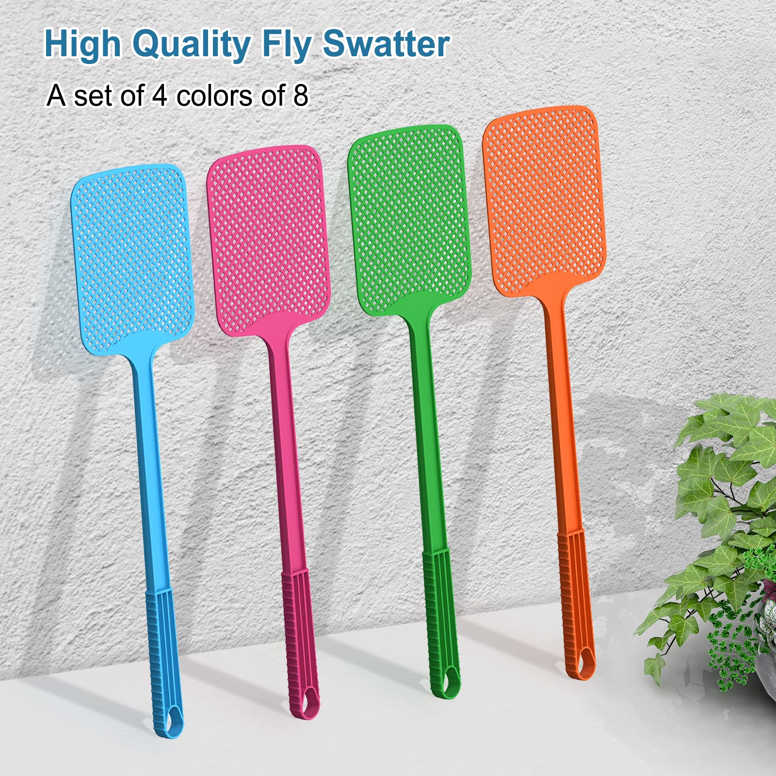 (8 Pack) Fly Swatters,Large bug swatter That work for indoor and outdoor