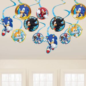 Party City Sonic The Hedgehog Birthday Decorations, Party Supplies, Scene Setter, Candle, Balloons, Swirl Decorations