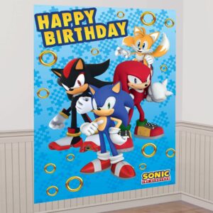 Party City Sonic The Hedgehog Birthday Decorations, Party Supplies, Scene Setter, Candle, Balloons, Swirl Decorations