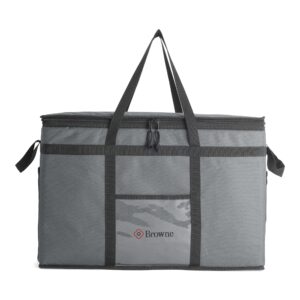 Browne Foodservice Insulated Delivery Bag 23" x 15" x 14", 600D Polyester, 2-Pack