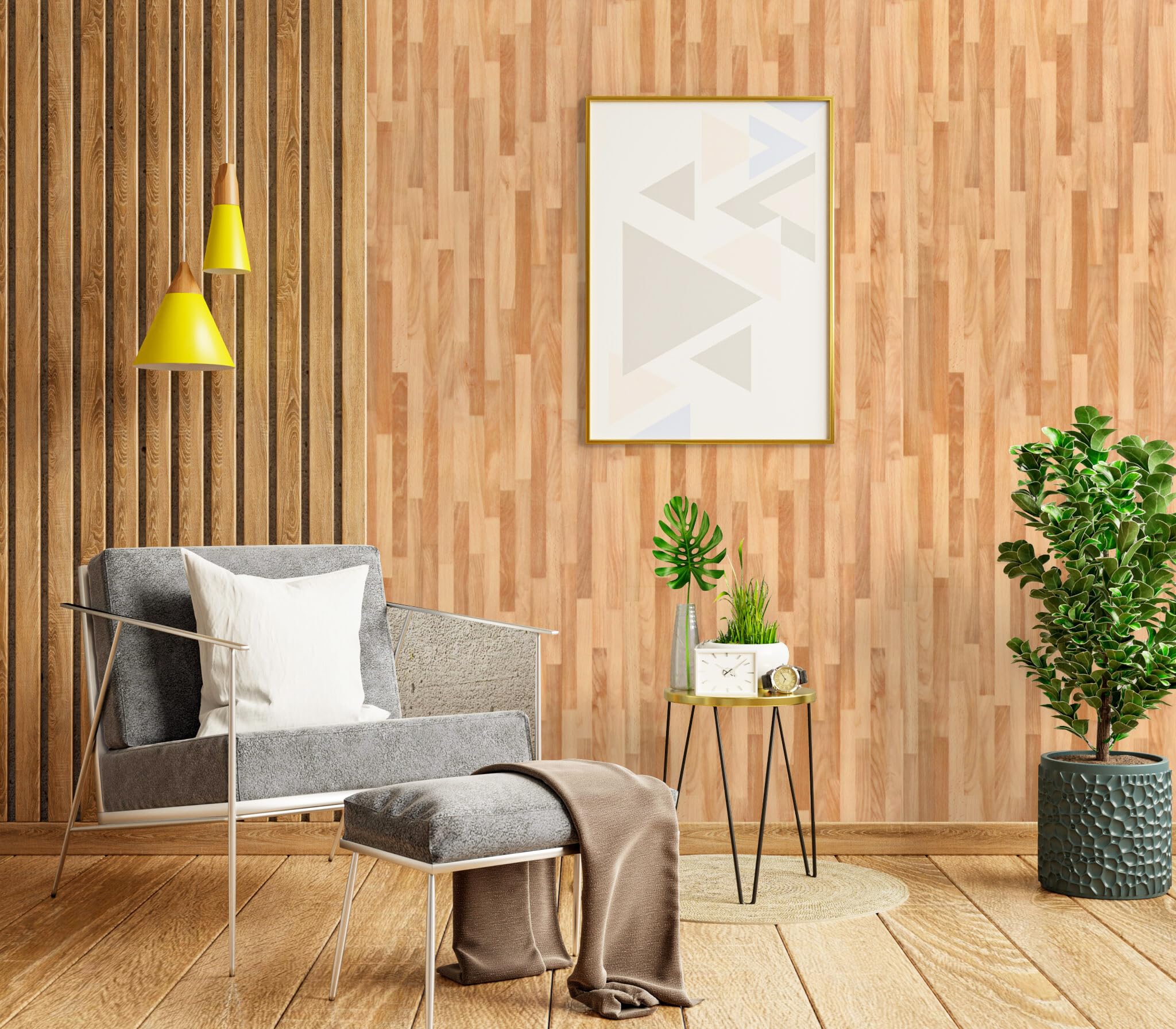 Jeweluck Wood Contact Paper Peel and Stick Wallpaper 17.7inch × 118.1inch Faux Wood Peel and Stick Countertops Self Adhesive Contact Paper Waterproof Wood Wall Paper Decorative for Cabinets Vinyl