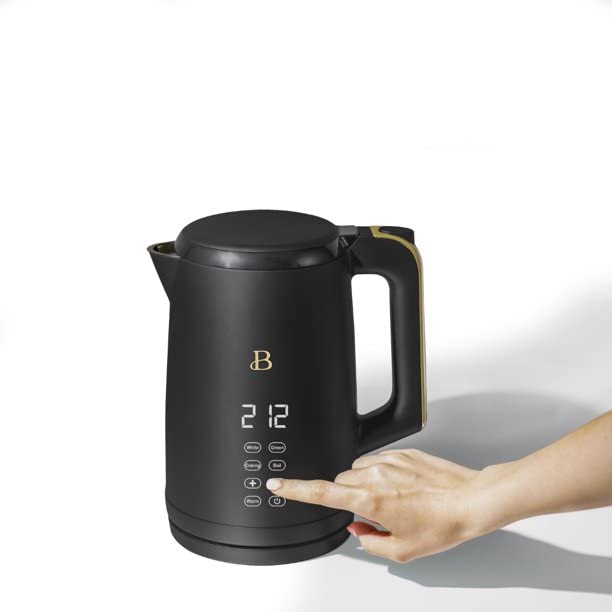 Cocas 1.7L One-Touch Electric Kettle, Black Sesame by Drew Barrymore