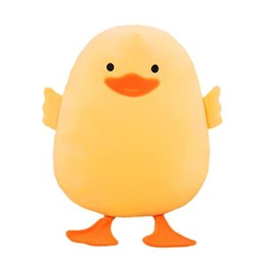 deyi plush duck stuffed animal soft toys yellow duckling stuff,gifts for friends and children christmas,cute yellow throw pillow (long-legged yellow duck,15.7in)