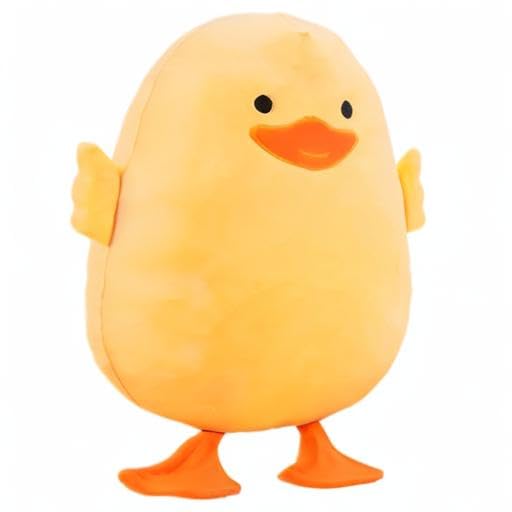 DEYI Plush Duck Stuffed Animal Soft Toys Yellow Duckling Stuff,Gifts for Friends and Children Christmas,Cute Yellow Throw Pillow (Long-Legged Yellow Duck,15.7in)