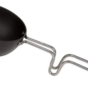 Hard Anodized Aluminium Tadka Pan Set of 2,Hard Anodized Mini Fry Pan/Tadka Pan,Dal Tadka Pan -Black and Silver