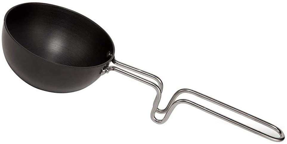 Hard Anodized Aluminium Tadka Pan Set of 2,Hard Anodized Mini Fry Pan/Tadka Pan,Dal Tadka Pan -Black and Silver