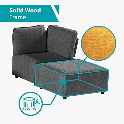 BALUS L Shaped Modular Convertible Sectional Sofa with Ottoman,U Shaped Couch with Reversible Chaise, Free-Combined Oversized Sectional Sleeper Sofa Furniture Sets for Living Room