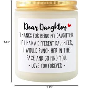 Daughter Gifts from Mom Dad, Birthday Gifts for Daughter Adult, Daughter Birthday Gifts Ideas, Funny Christmas Valentines Day Mothers Day Graduation Gifts for Daughter Stepdaughter (Lavender Scented)