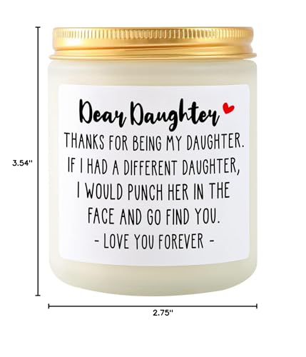 Daughter Gifts from Mom Dad, Birthday Gifts for Daughter Adult, Daughter Birthday Gifts Ideas, Funny Christmas Valentines Day Mothers Day Graduation Gifts for Daughter Stepdaughter (Lavender Scented)