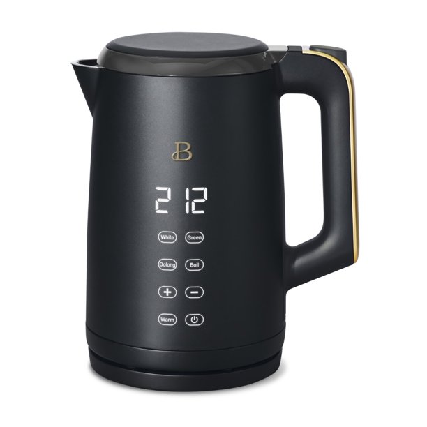 Cocas 1.7L One-Touch Electric Kettle, Black Sesame by Drew Barrymore