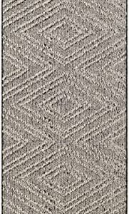 Hauteloom Areli Living Room, Bedroom Patio Outdoor Area Rug - Black, Gray, Beige - 7'10" x 10'