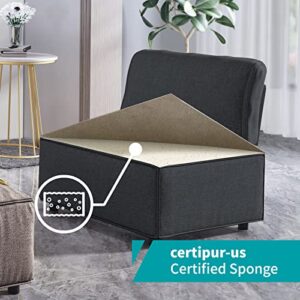 BALUS L Shaped Modular Convertible Sectional Sofa with Ottoman,U Shaped Couch with Reversible Chaise, Free-Combined Oversized Sectional Sleeper Sofa Furniture Sets for Living Room