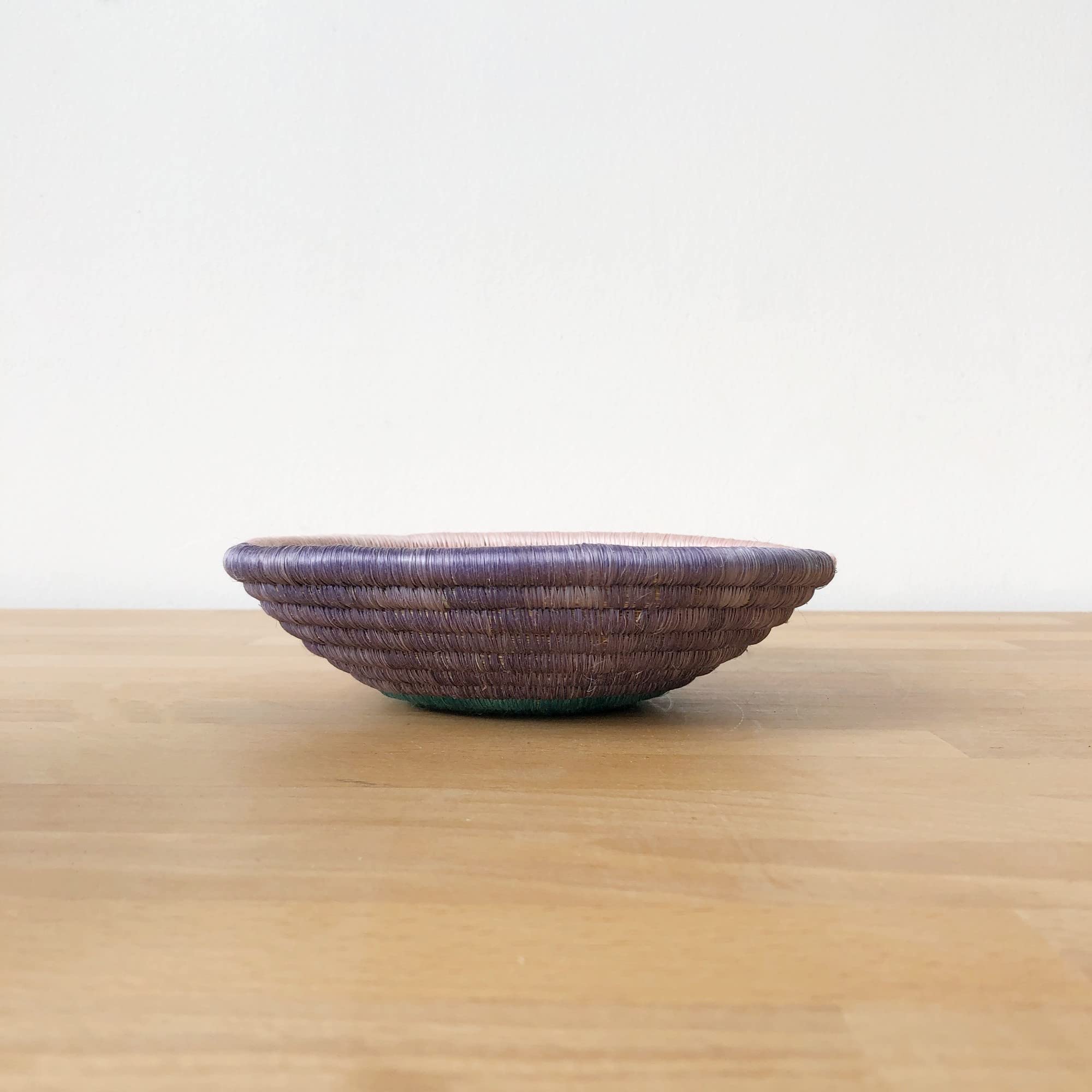 Small African Basket- Nyakizu/Rwanda Basket/Woven Bowl/Sisal & Sweetgrass Basket/Lilac, Blush, Teal