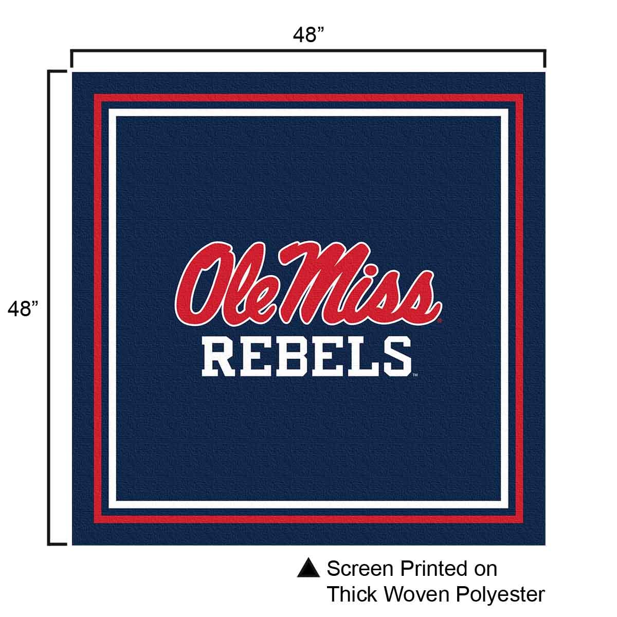 College Flags & Banners Co. Ole Miss Navy Logo Tablecloth or Table Overlay