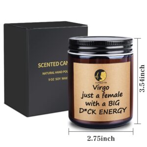 Funny Birthday Gifts for Women Men, Unique Virgo Candle Bday Gifts for Her Best Friends Woman Mom Sister Girlfriend 21st 30th 40th 50th, Fun Present for Grandma Wife Husband Frendship Ideas