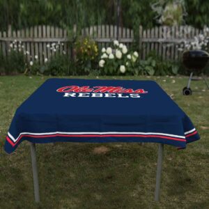 College Flags & Banners Co. Ole Miss Navy Logo Tablecloth or Table Overlay