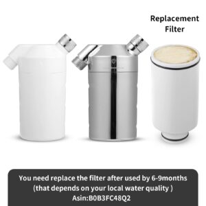 Safe Water Products Inline-Safe Legionela Water Filter for Wall Shower legionela Shower Head Filter Removed 99.99999% of Harmful Substance SS-882Max (White)