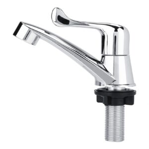 Joyzan Basin Water Tap, Bathroom Faucet Single Lever Single Handle ABS Single Cold Faucet Sink Water Tap for Bathroom Kitchen Rest Room Bathtub(Fishtail G1/2)