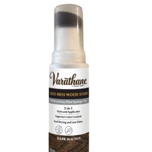 Varathane 368029 Less Mess Wood Stain and Applicator, 4 oz, Dark Walnut