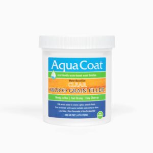 Aqua Coat Water Based High Performance Clear Wood Grain Filler Gel, Great for Home Improvement and DIY Woodworking Professionals, Low Odor, Fast Drying and Stainable, 1 Pint