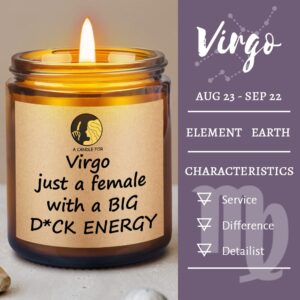 Funny Birthday Gifts for Women Men, Unique Virgo Candle Bday Gifts for Her Best Friends Woman Mom Sister Girlfriend 21st 30th 40th 50th, Fun Present for Grandma Wife Husband Frendship Ideas